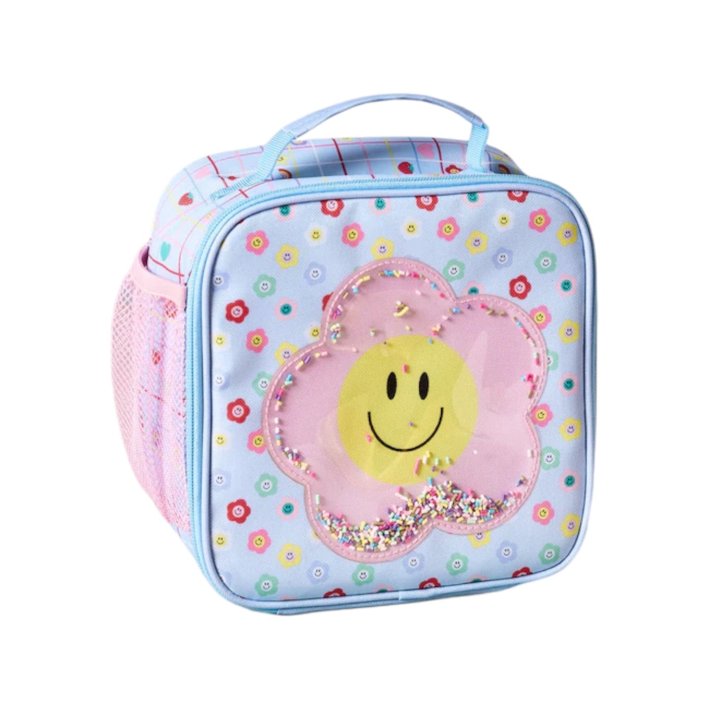 Blue/Pink Flower Power Lunch Bag