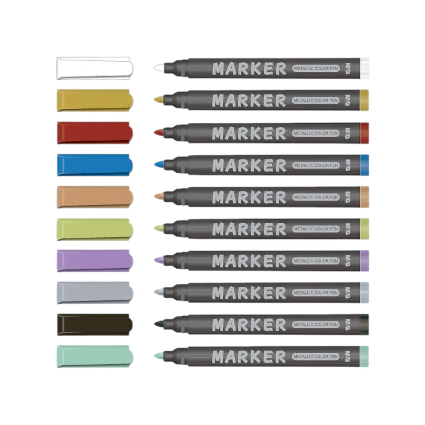 Metallic Color Marker M&G 10 Colours - No. APMU3001