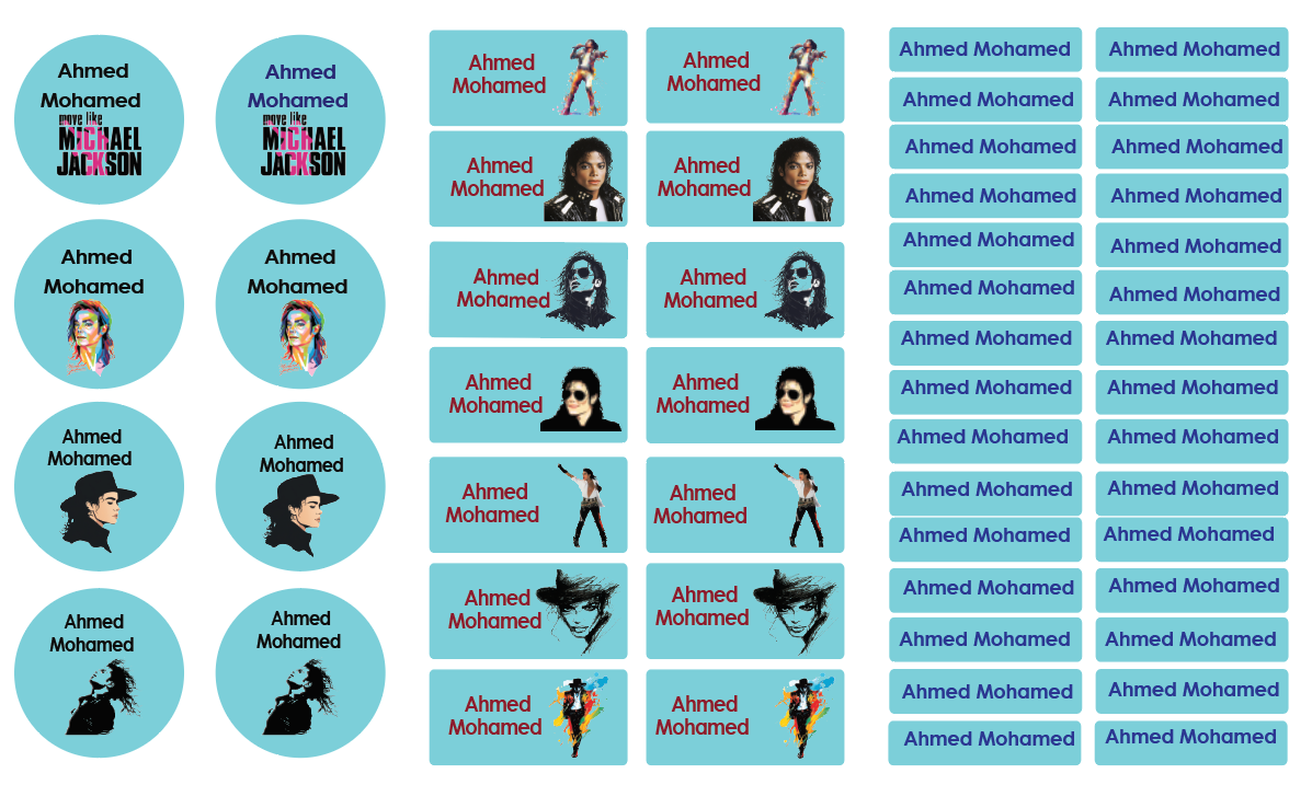 Michael Jackson Name Tag