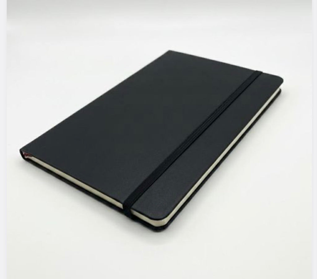Notebook A5 - Cream Paper - Soft Leather - Black Cover No.5803-22
