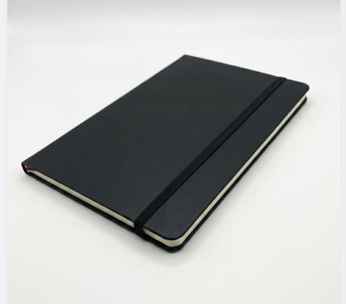 Notebook A5 - Cream Paper - Soft Leather - Black Cover No.5803-22