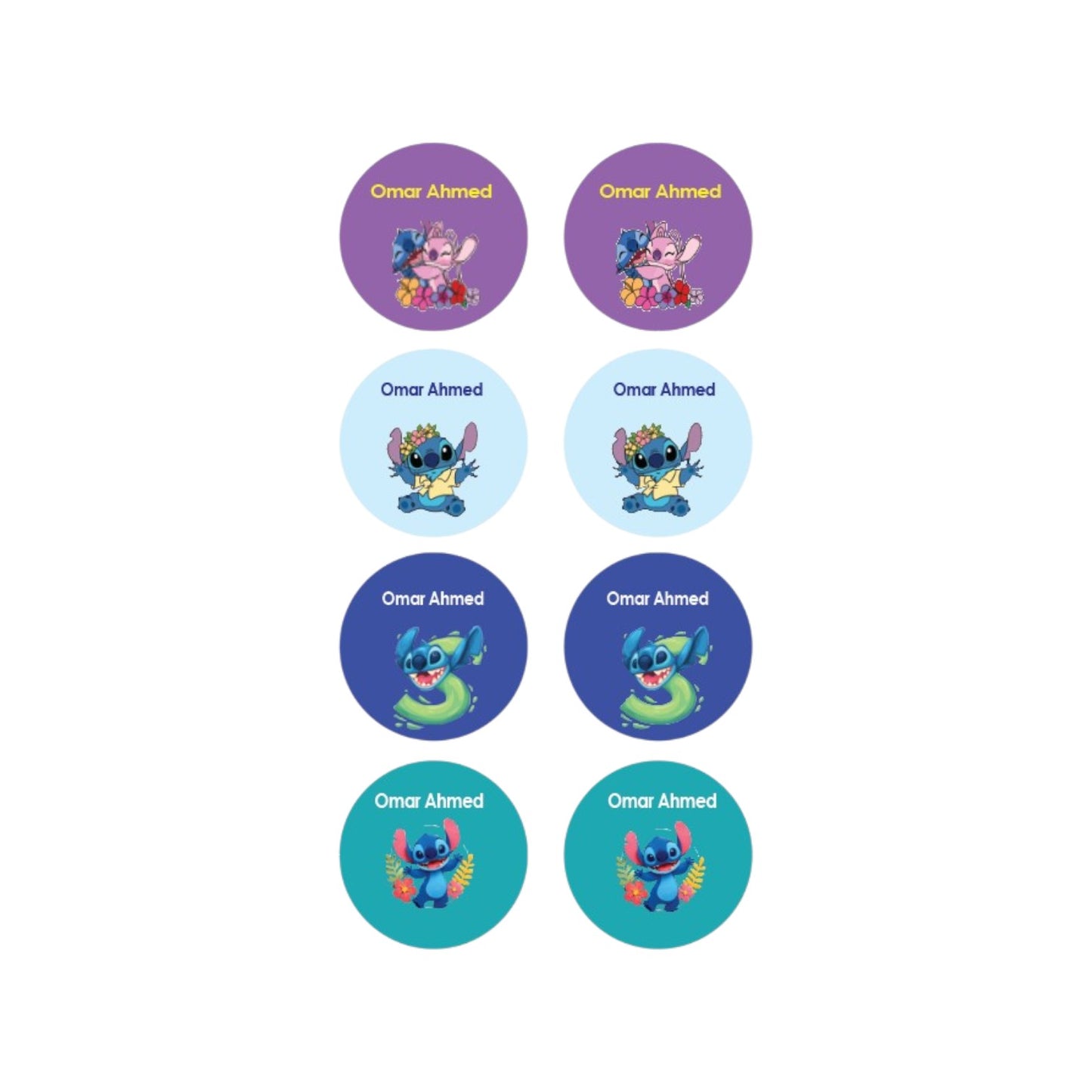 Stitch For Boys Name Tag