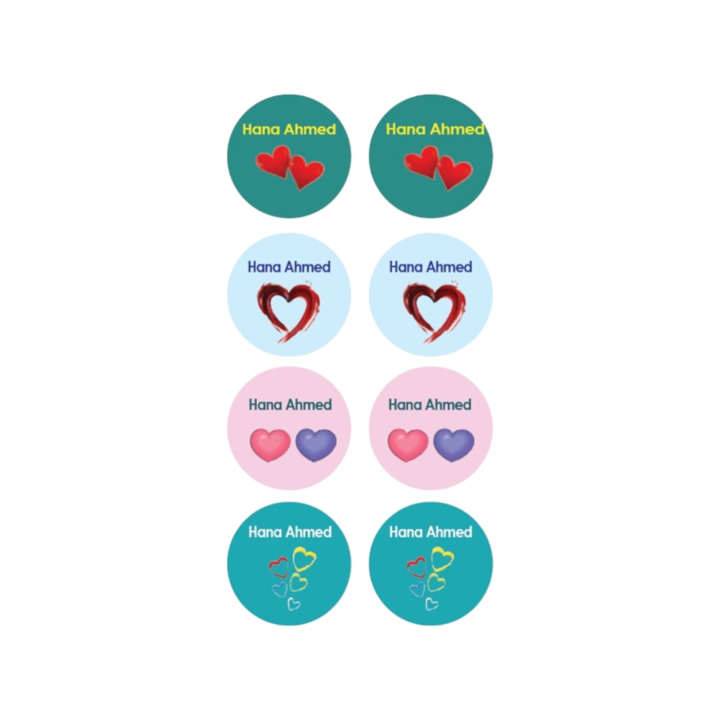 Hearts Name Tag