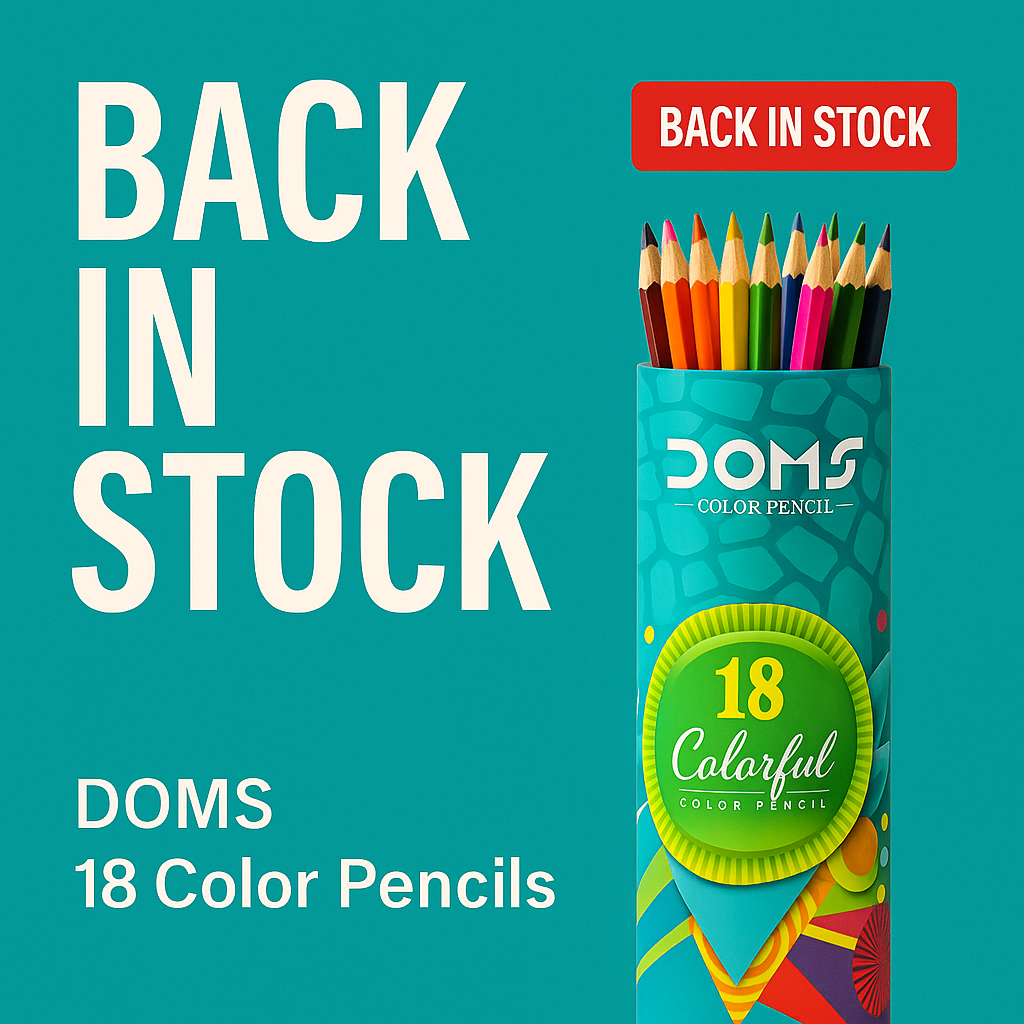 Doms Colors 18 Long Colors Pencils in a Round Tin Box