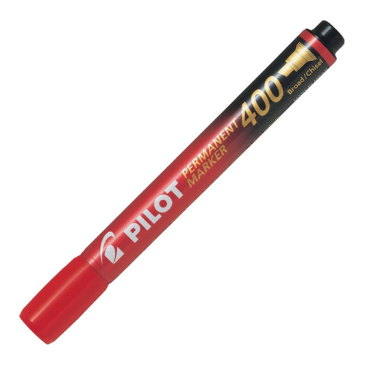 Pilot Permanent Marker 400 Broad Chisel Tip Marker- Red