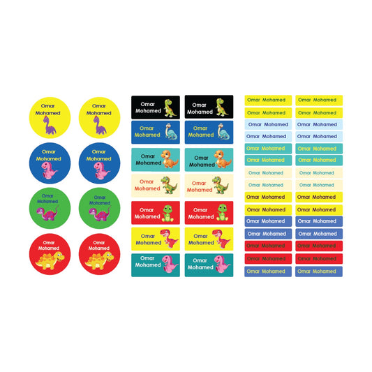 Dino Name Tag Name Tag Stickers