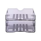 Elite Stationery House MAS 824 two-tier document tray in a translucent smoking grey finish for office organization