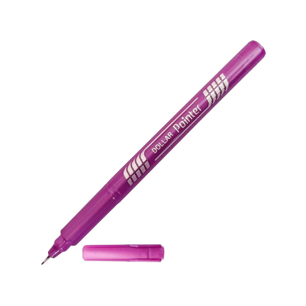 Elite Stationery House DOLLAR Pointer purple fine line fineliner pen with 0.3mm tip for smooth writing