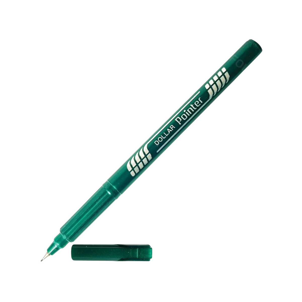Elite Stationery House DOLLAR Pointer green fineliner pen with a 0.3mm fine tip for smooth writing