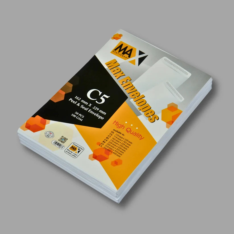 50 Packs  Self-adhesive envelope -Plain -  C5 162 mm x 250 mm