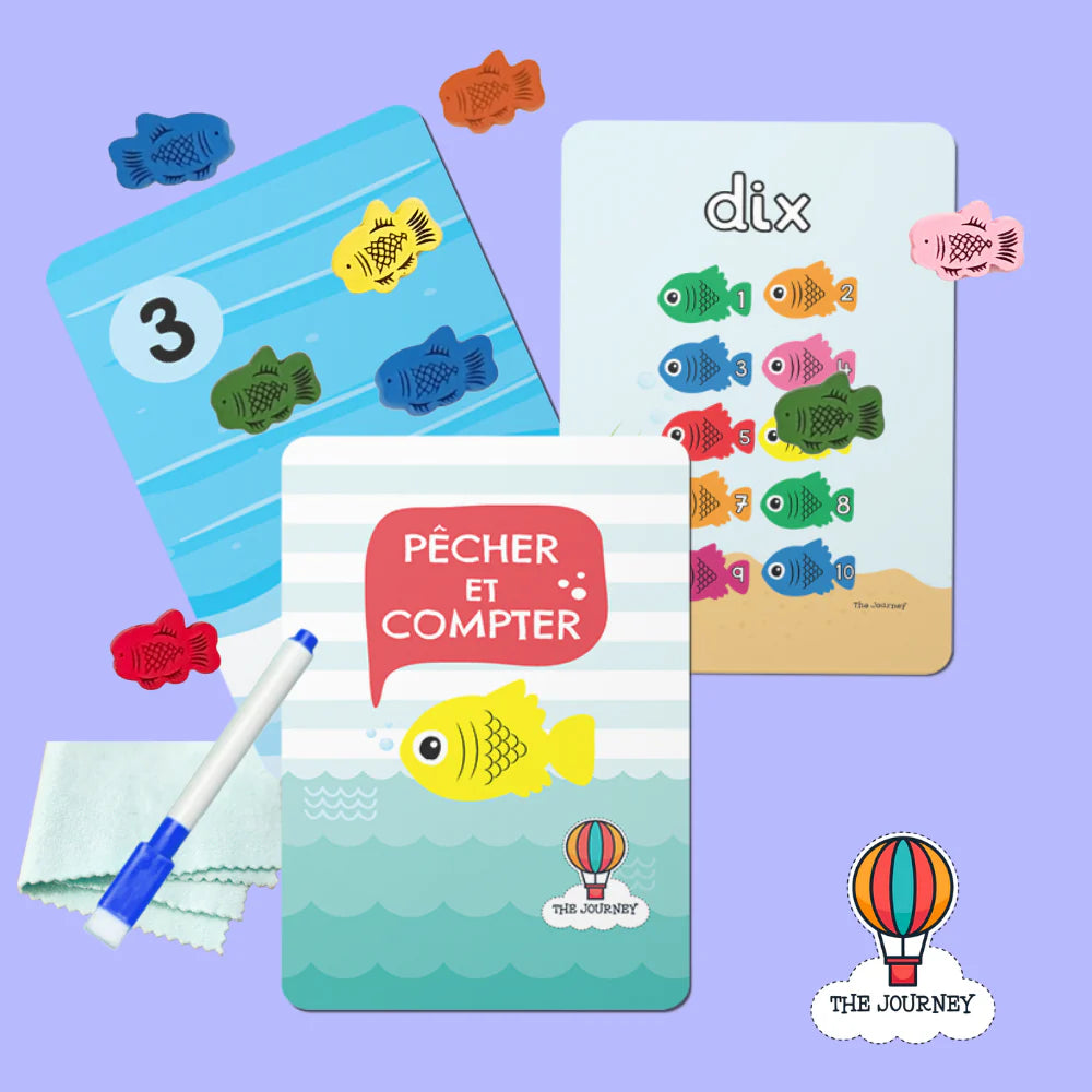 FRENCH Count & Fish Learning Set
