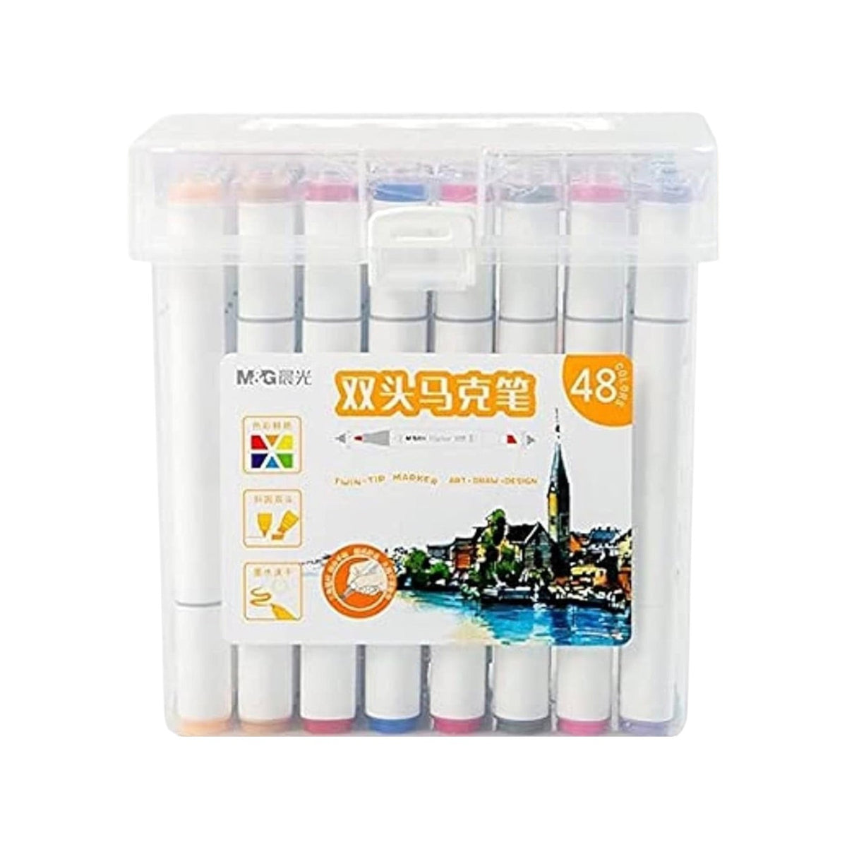 M&G Double-Headed Marker Hand Painting Design Set 36/48/60/80 Colors