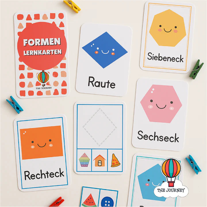 Shape Sort & Play Set (with Shape Flashcards) Available in 4 Languages