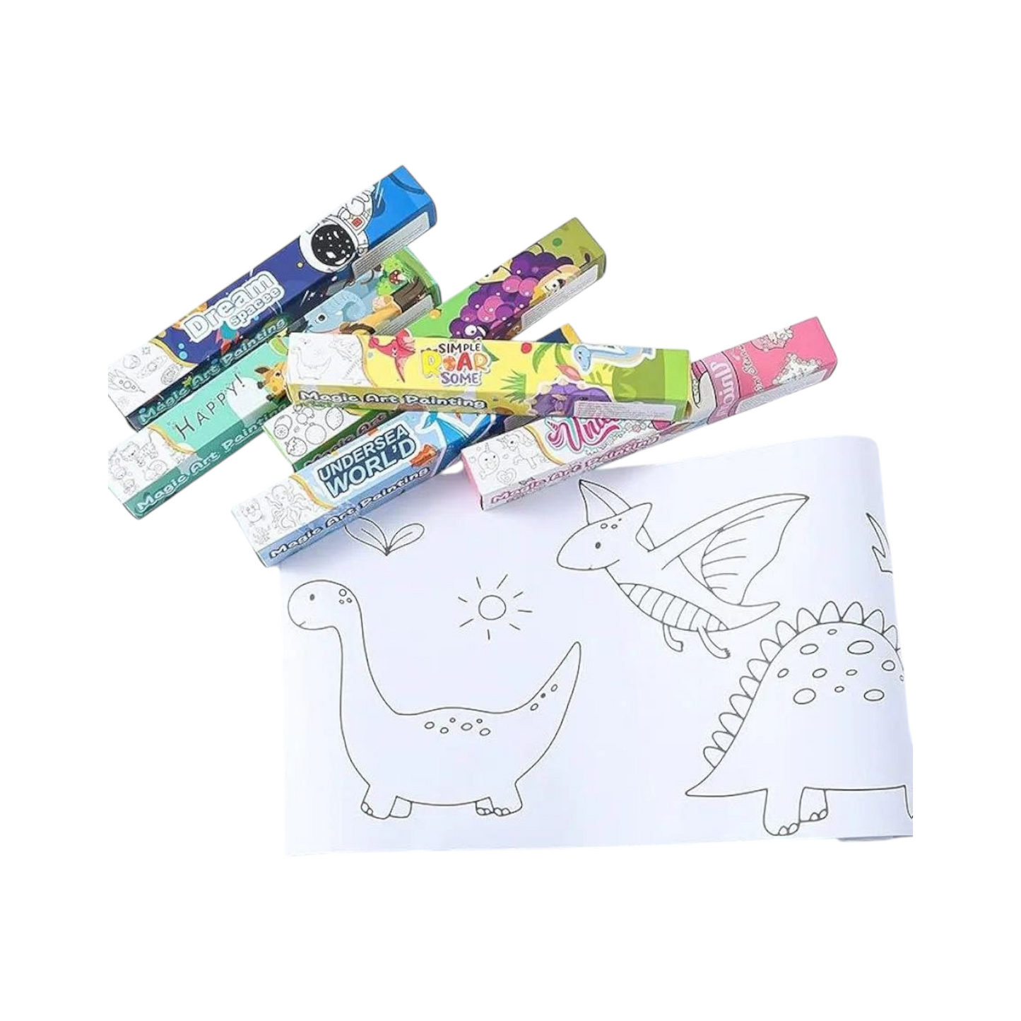 Wall Collage Kit with Coloring Paper, Glue and Drawing Sheets for Kids 3m