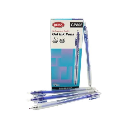 Automatic blue gel pen 0.5 mm GP806 756211 Beifa - 1 Pen