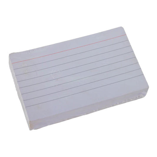 Yassin Ruled Lined White Index Cards Pack of 100 7.5x12.5 cm