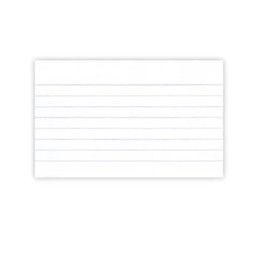 Yassin Ruled Lined White Index Cards Pack of 100