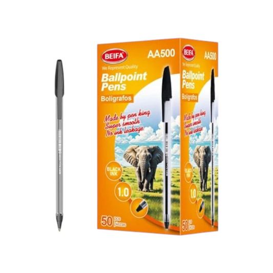 Black Ballpoint Pen 1.0 mm – Beifa Model AA500-50B - 1 Pen