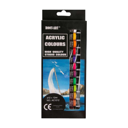 Acrylic Colors, Set of 12 Tubes