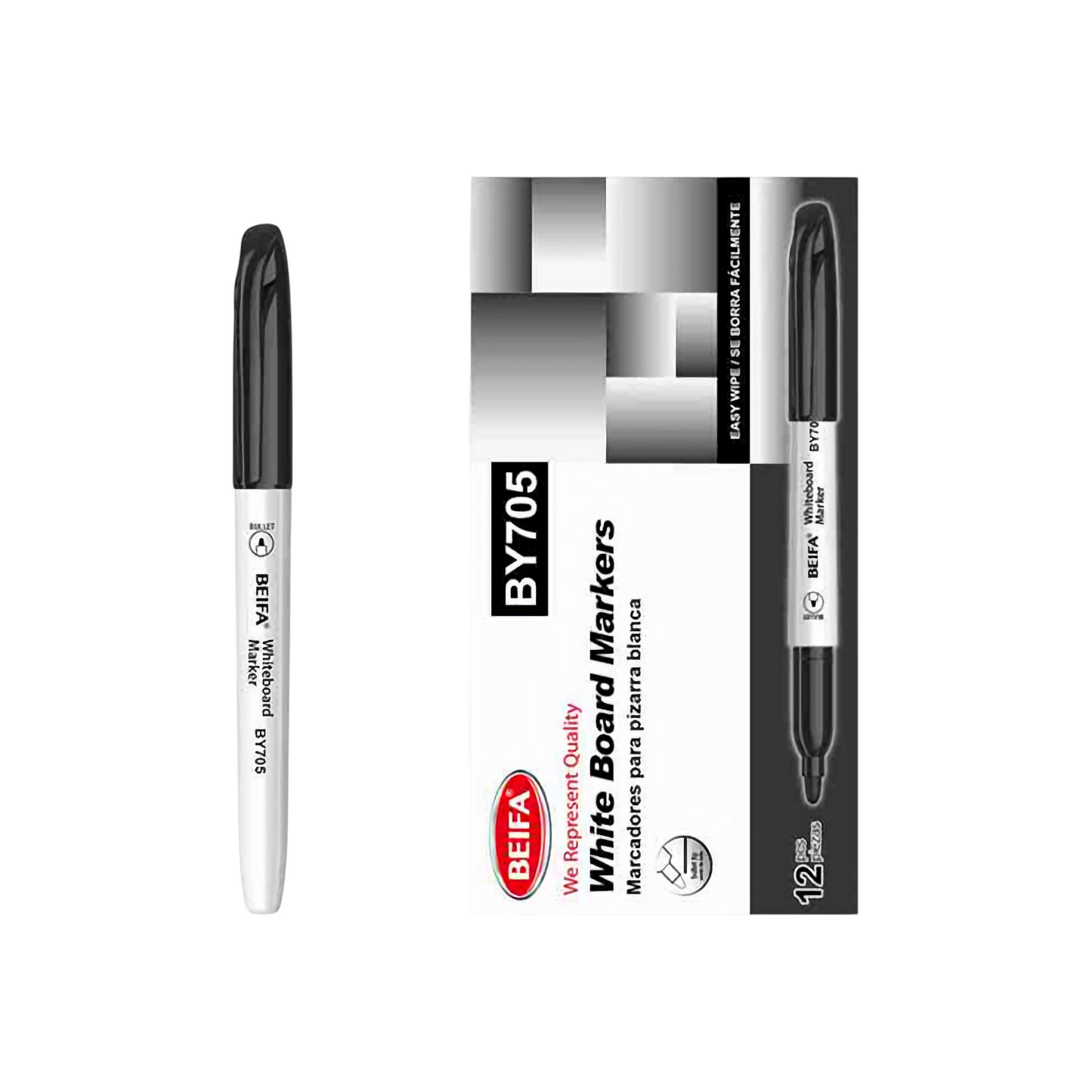 Whiteboard Pen, Beifa Round Tip  - 1 Pen