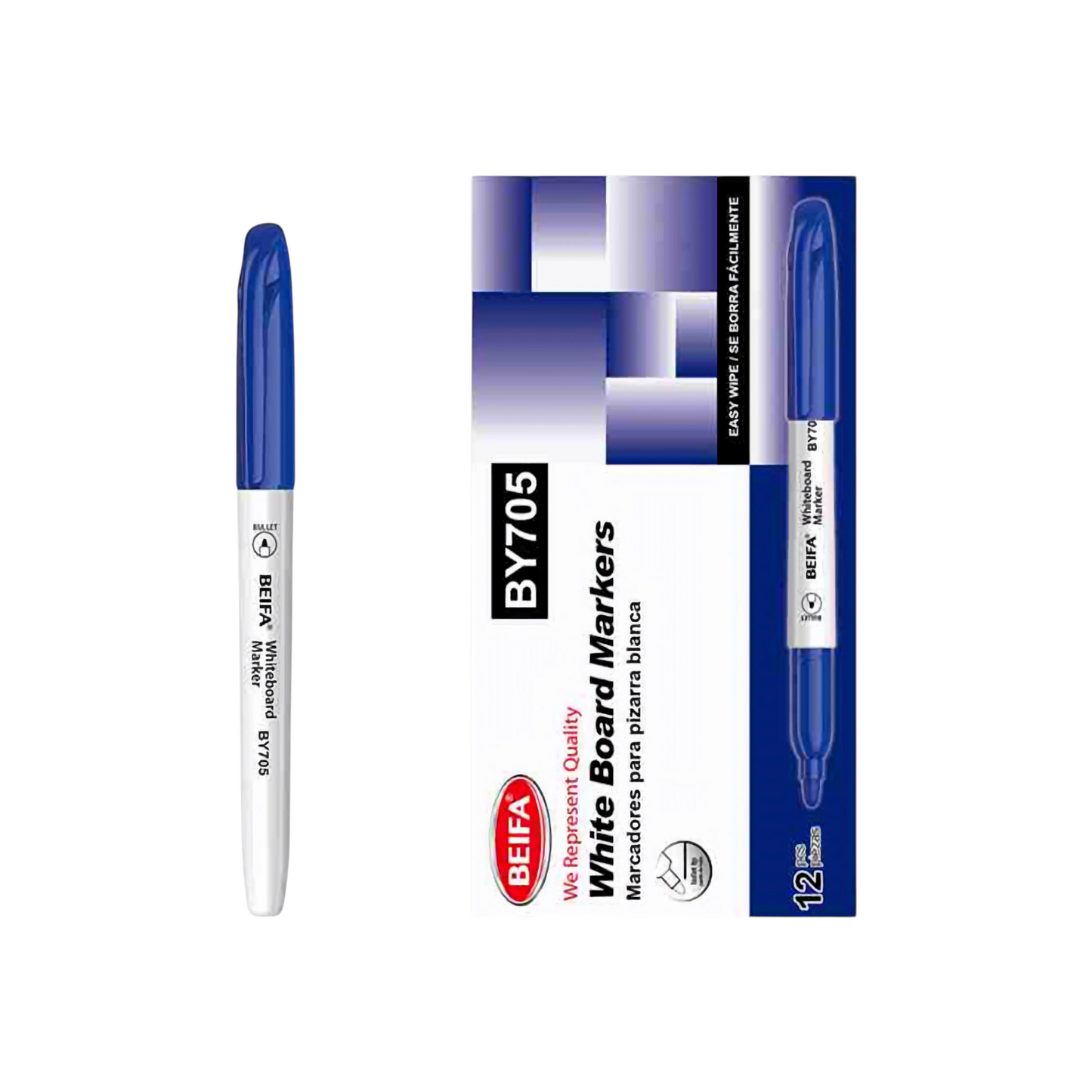Whiteboard Pen, Beifa Round Tip  - 1 Pen