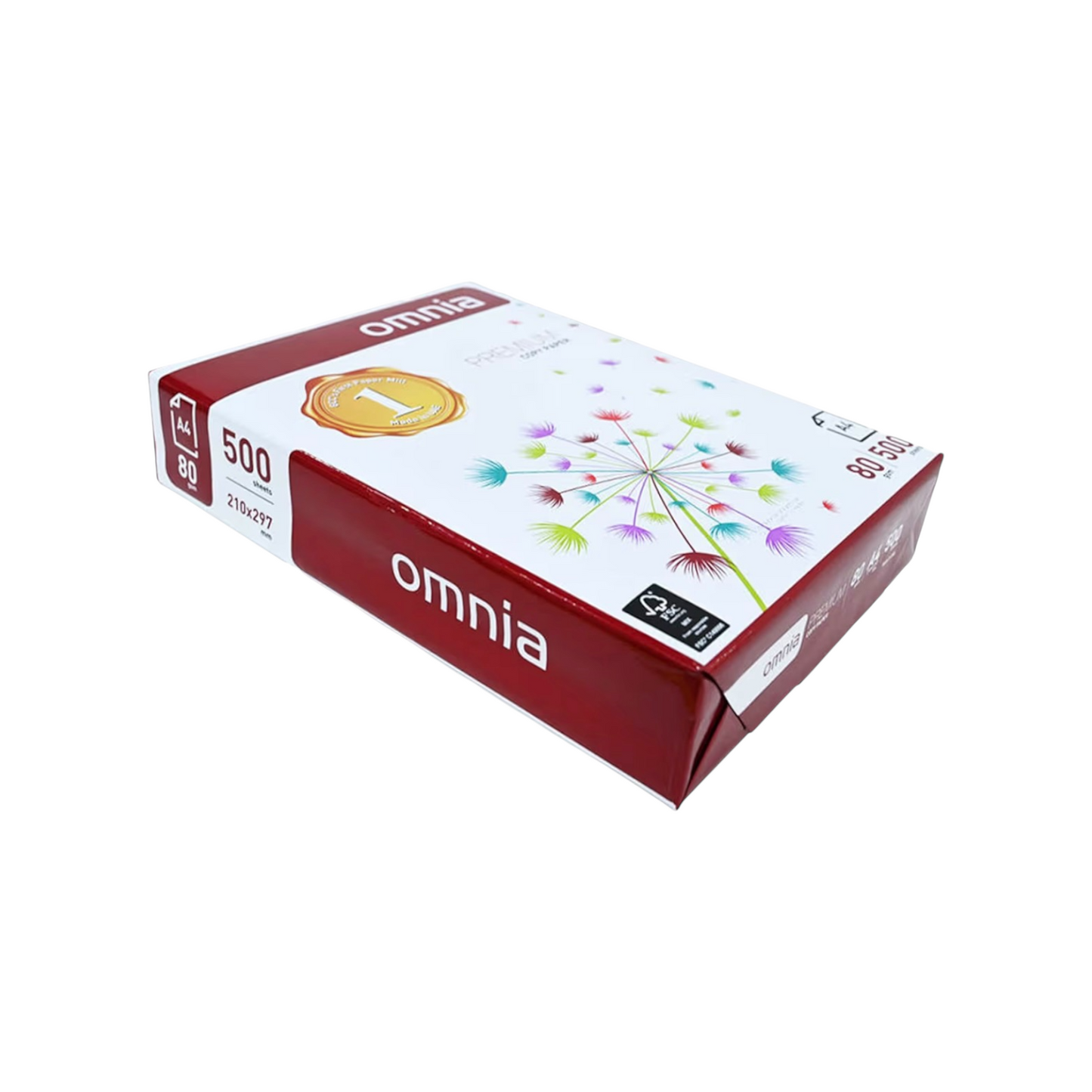 Omnia A4 Size Copy Paper, 80 gm – ( 1 Ream )