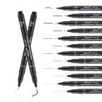 Bonace Black Fineliner Pens - 8 Set