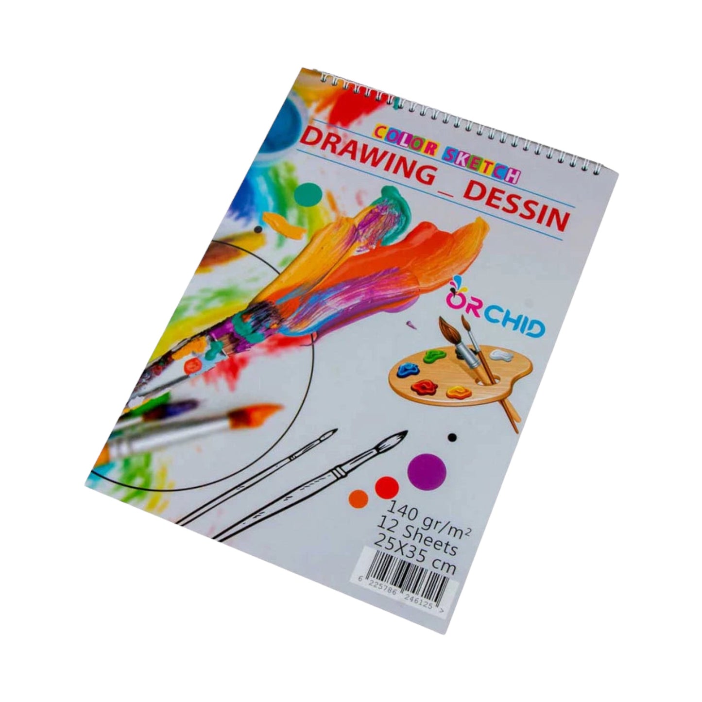 Drawing Sketch Paper, 12 Sheets, Multicolor, 25x 35- 140 gm