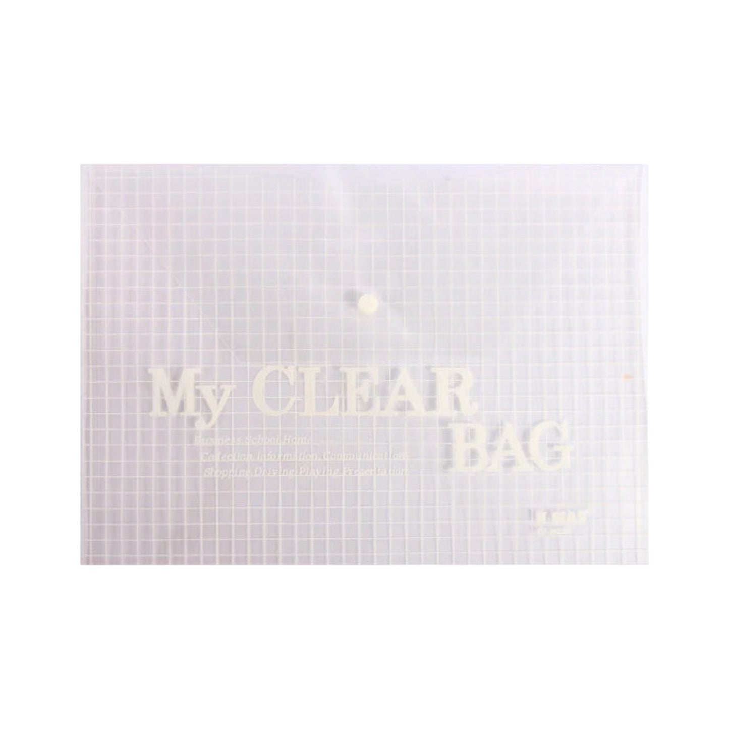 My Clear Envelope Folder with Button, Size A4 - W-209FC