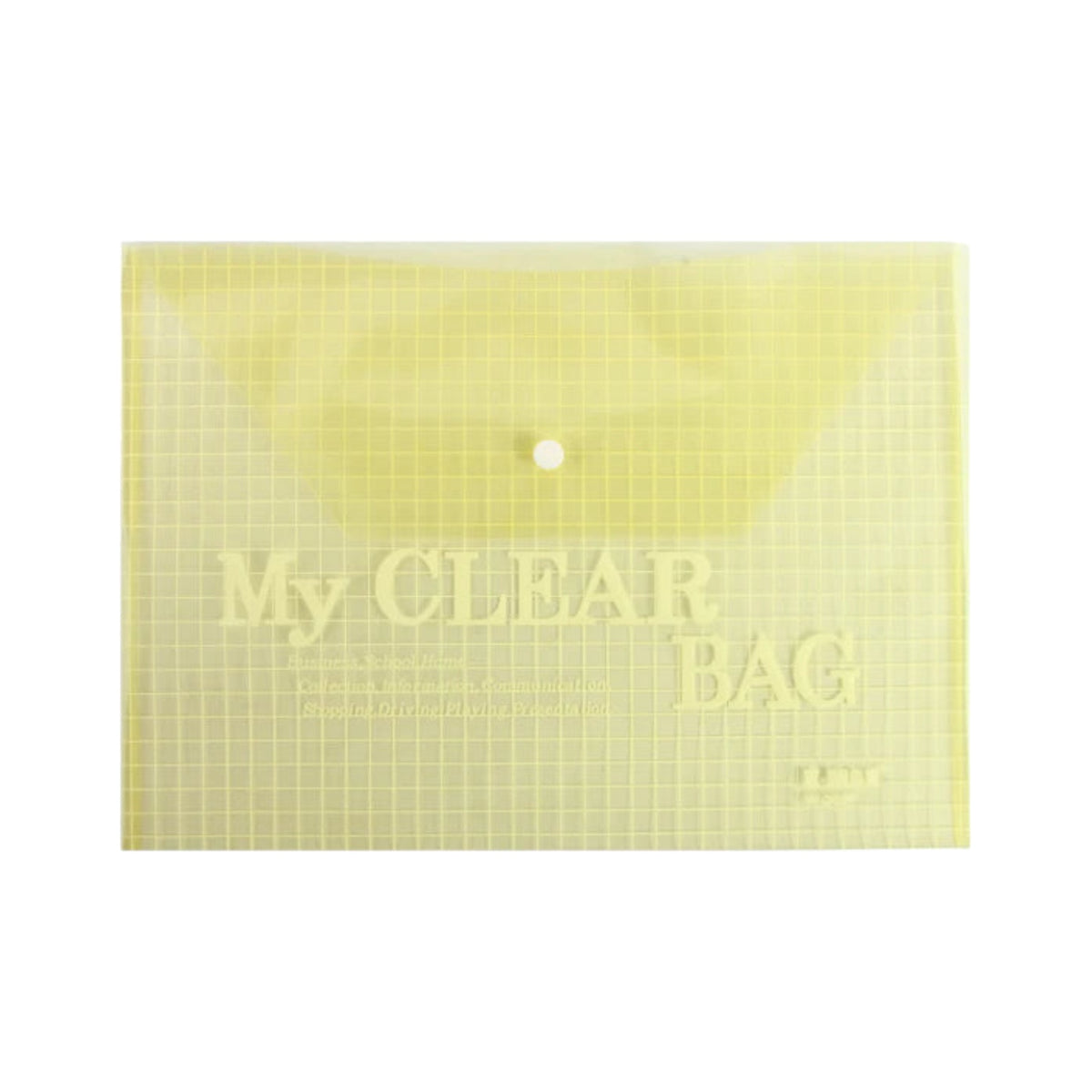 My Clear Envelope Folder with Button, Size A4 - W-209FC