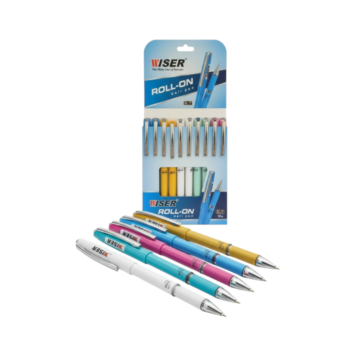 Wiser Roll On pen set of 10 pens -Blue