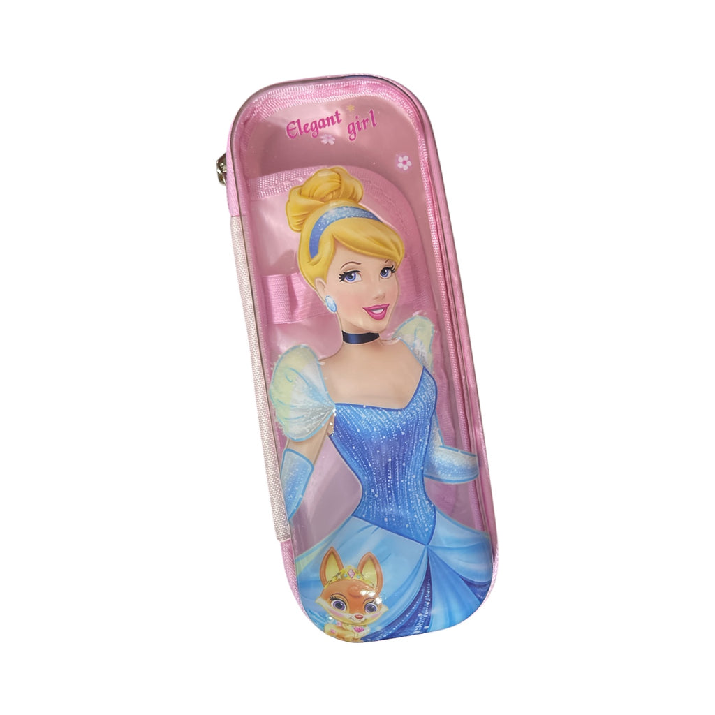 Princess Pencil Case with Compartments and Zip Any Color