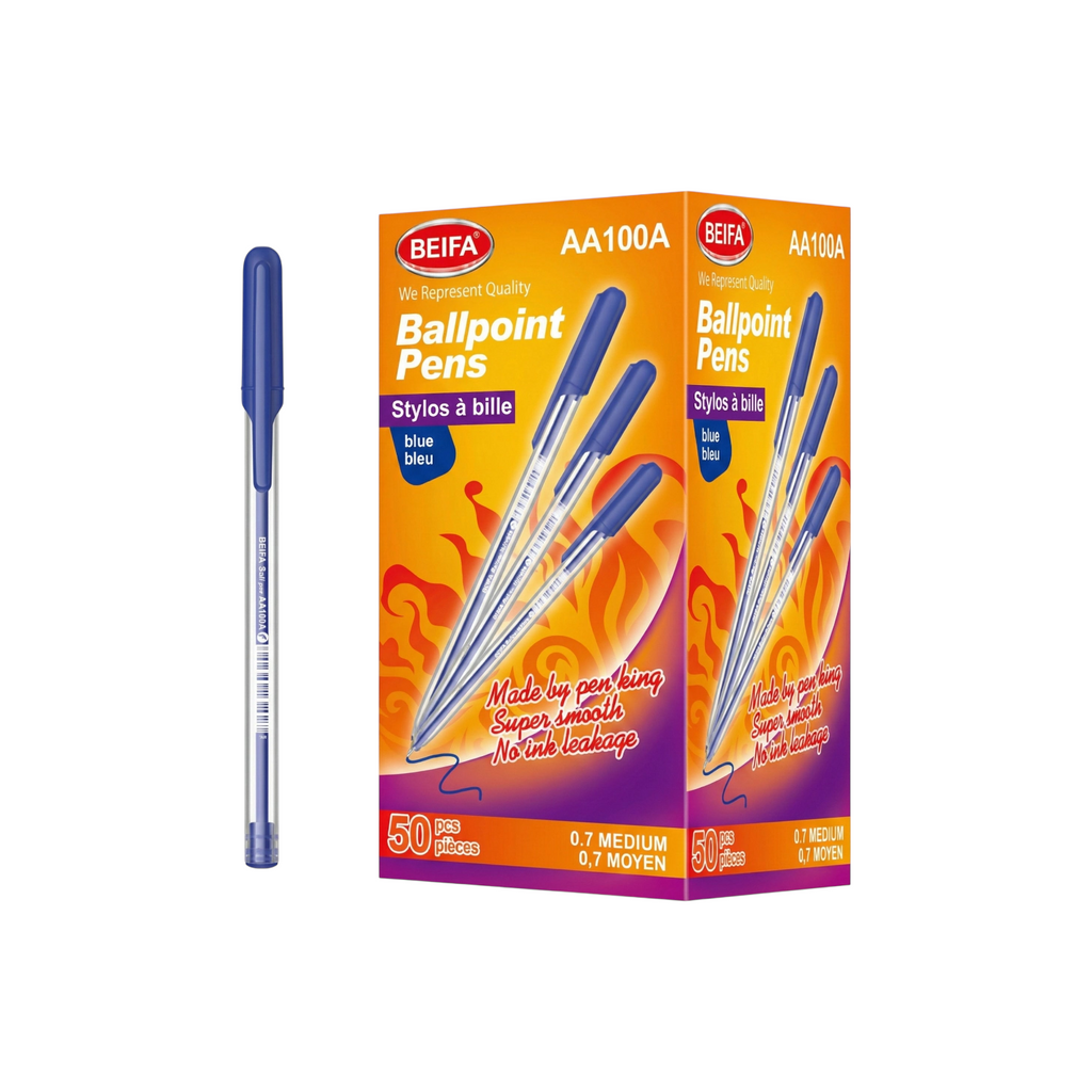 Beifa Blue Ballpoint Pen 0.7 mm – Model AA100A-50B2 - 1 Pen