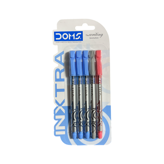 Doms 0.7mm Needle Tip 3 Blue +1 Black +1 Red Pens
