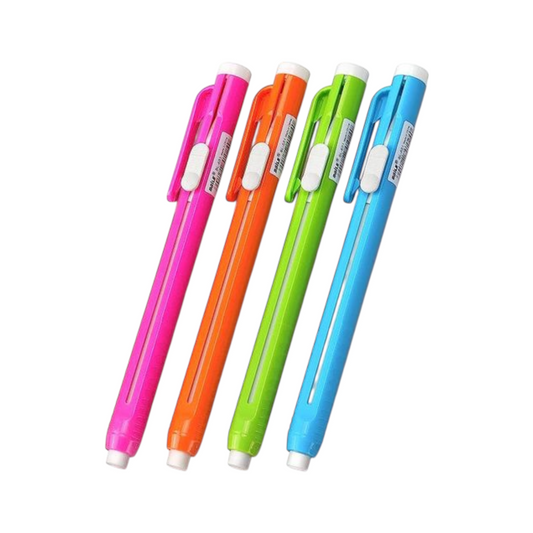 Retractable Click Eraser Pen Shell + Eraser, Mechanical Eraser Pencil