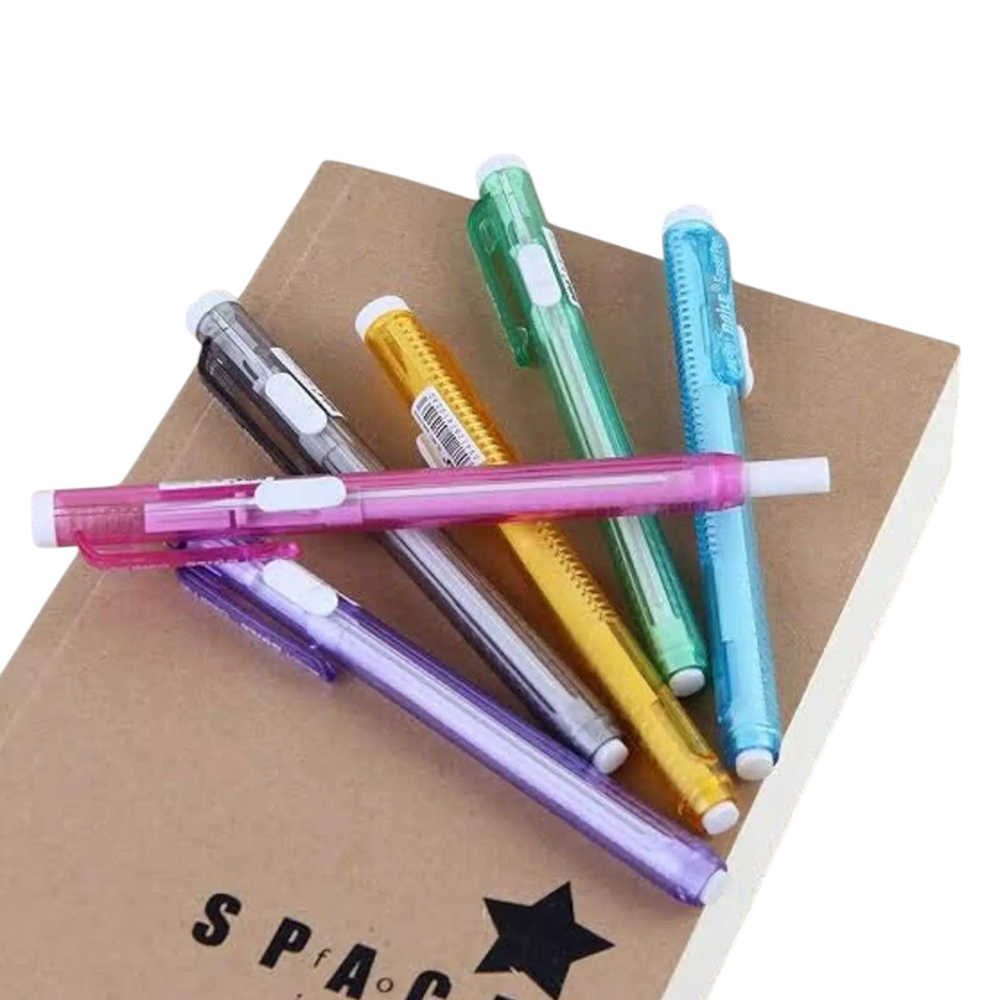 Retractable Click Eraser Pen Shell + Eraser, Mechanical Eraser Pencil