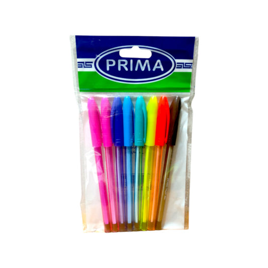 Prima Flash Ballpoint Pen, Set of 8 Assorted Colors