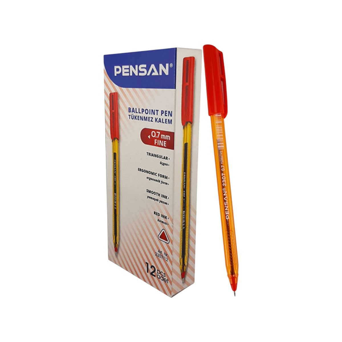 Turkish Ballpoint Pen 0.7 mm Multicolor - Pensan 2307