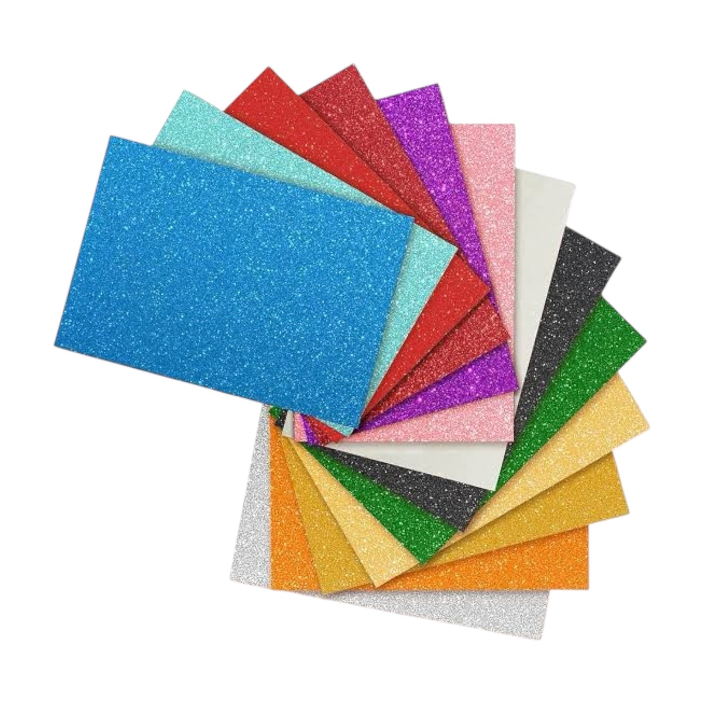 Glitter & Plain Foam Belal Packet Size 20x30cm 10 Colors