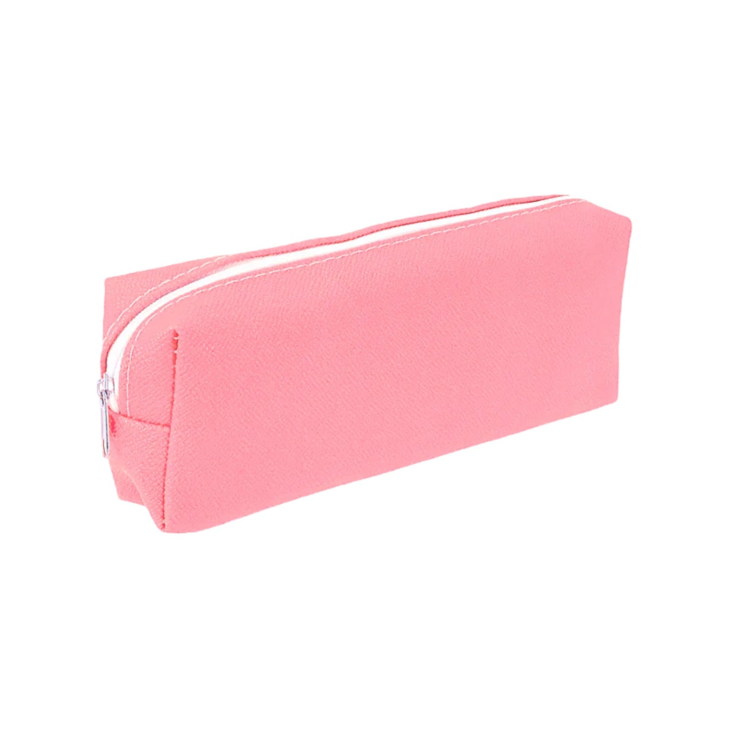 Artificial Leather Zippered Pencil Case Neon Colors