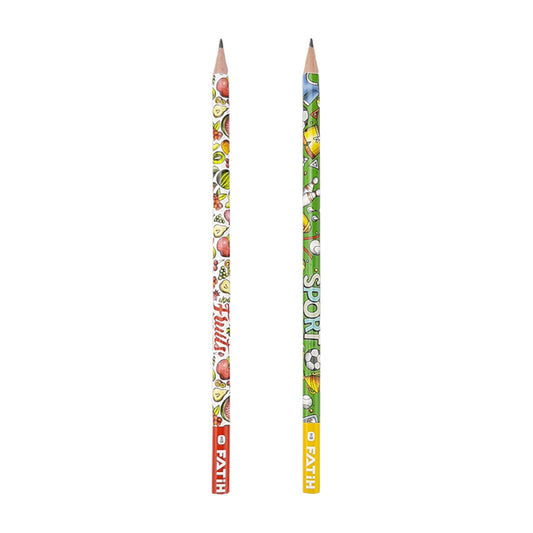 Fatih 17740 (HB) Graphite – 72 Pencils (Fruits & sports)