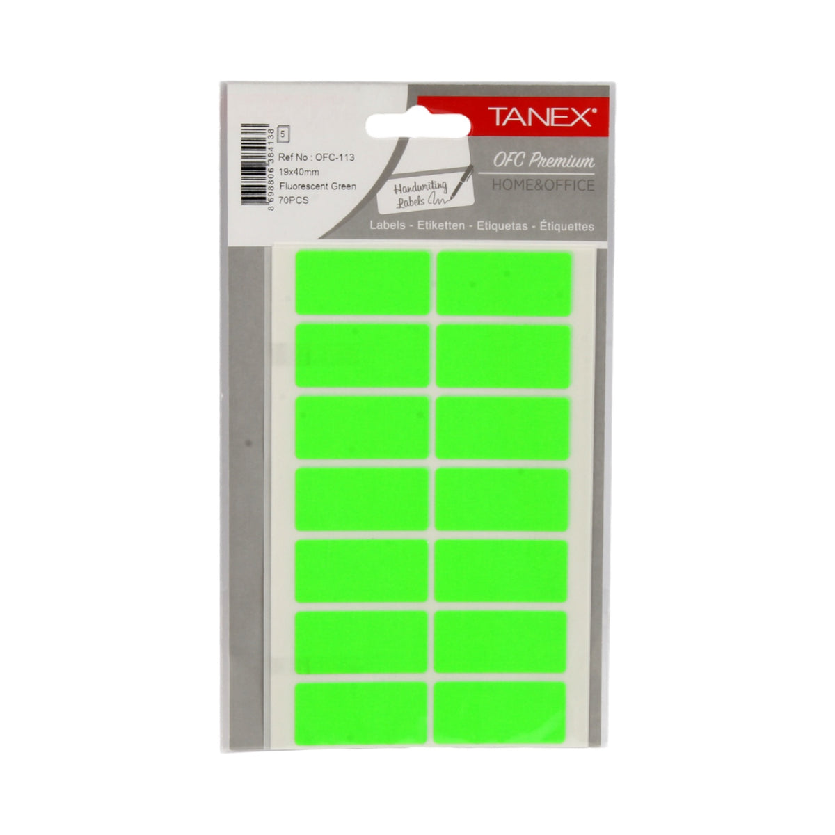 Handwriting Label Tanex 40x19 Mm 5 Sheets A5