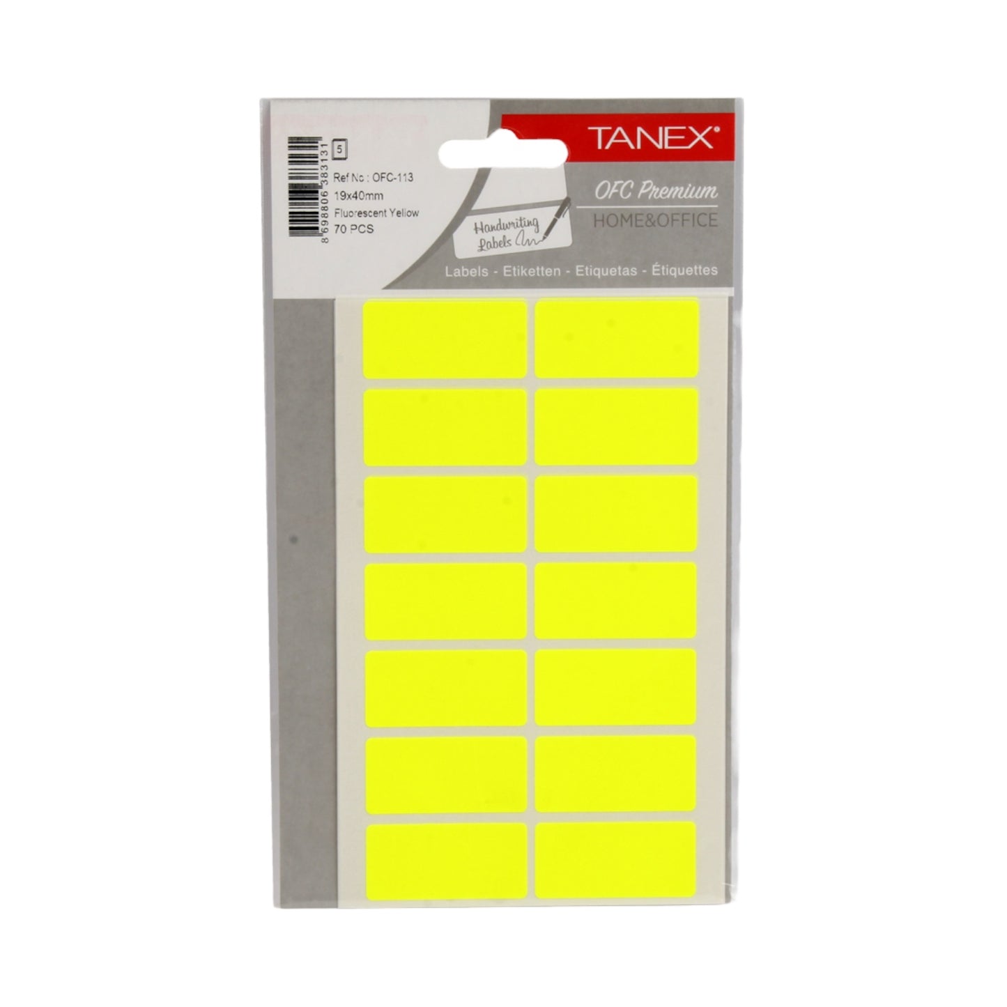 Handwriting Label Tanex 40x19 Mm 5 Sheets A5