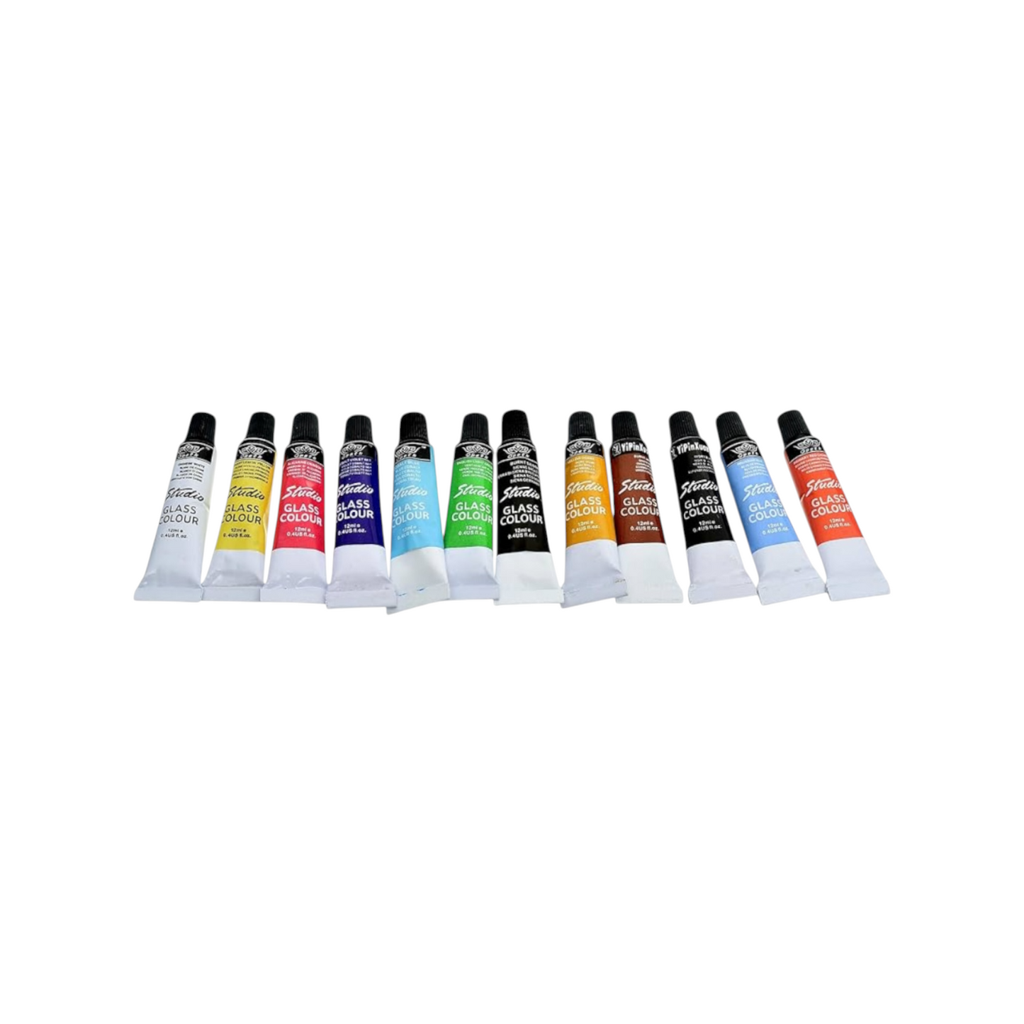 Opeth 9068 Glass Colors Tubes with 4 Artist Brushes and Palette