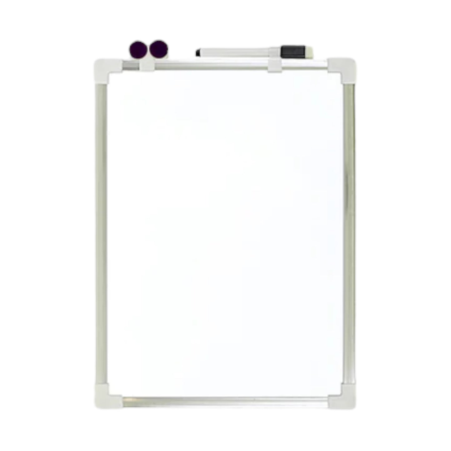 Board with Pen And Magnetic Holder (40 X 30cm), White Silver