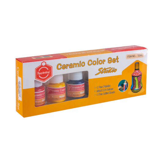 Keep Smiling 7256C Ceramic Color Set, 6 Colors + Brush