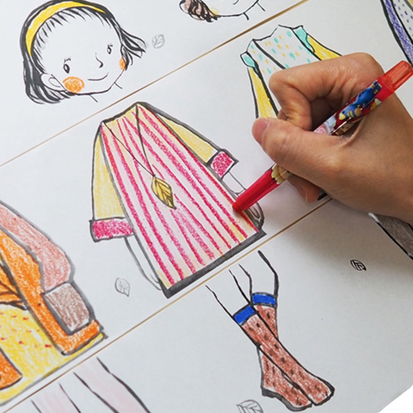 Stick'n Hopax- Little Designer Spring Coloring Roll
