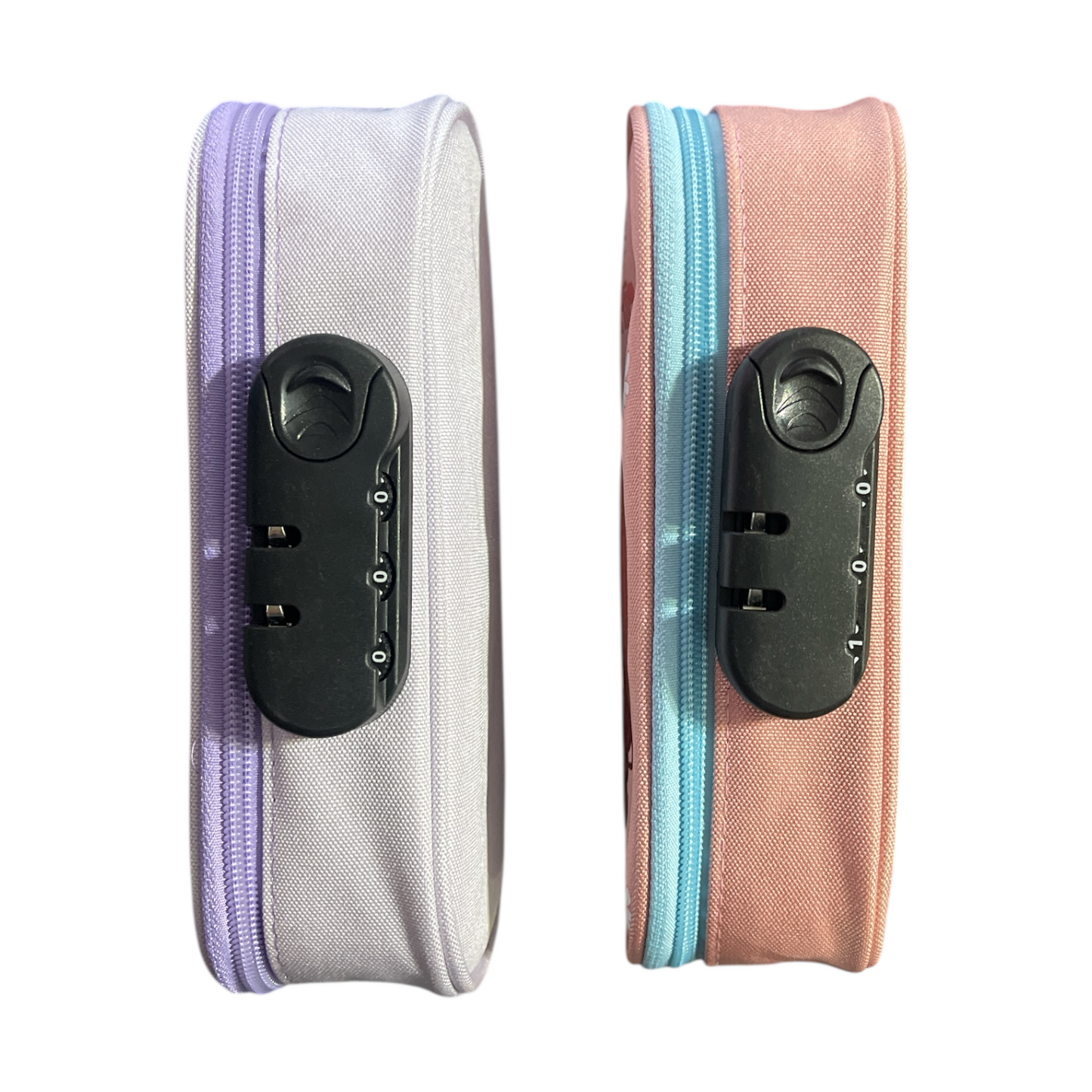 Girl Printed Plastic Pencil case With Pen holder With Metal zipper