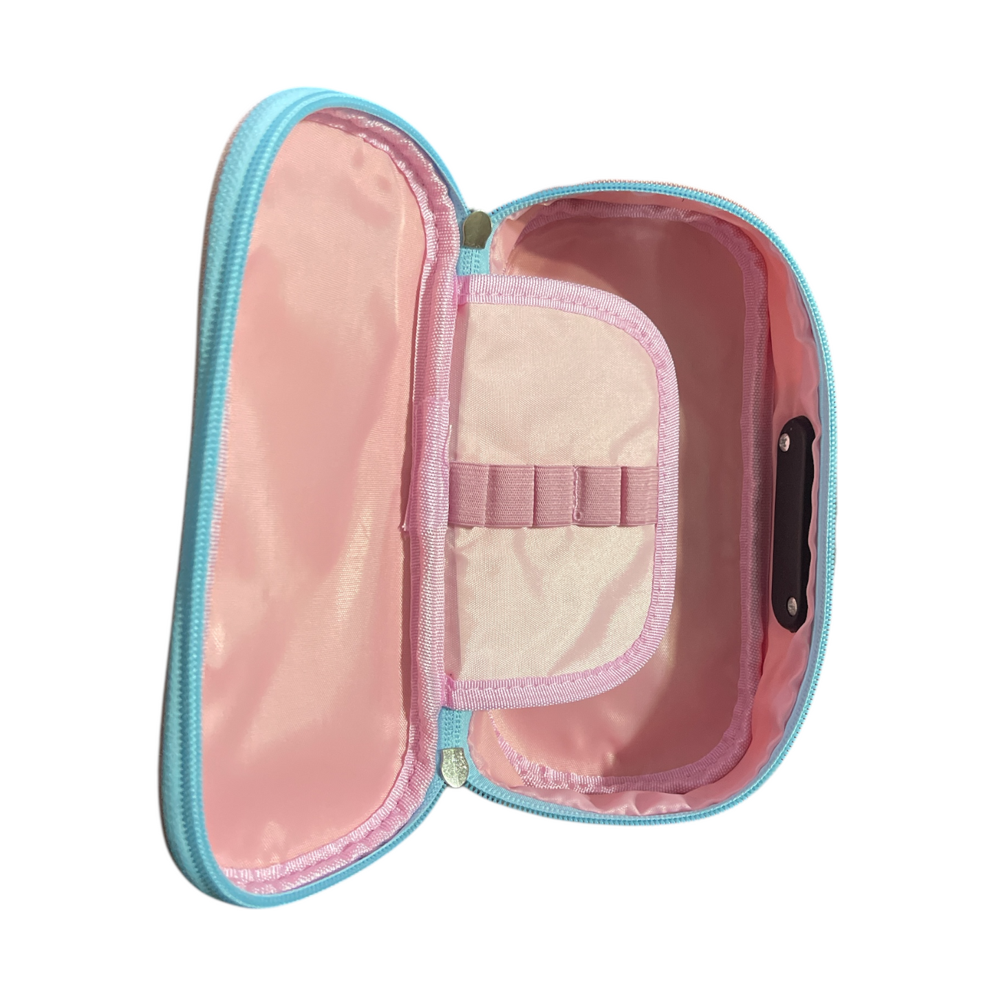 Girl Printed Plastic Pencil case With Pen holder With Metal zipper