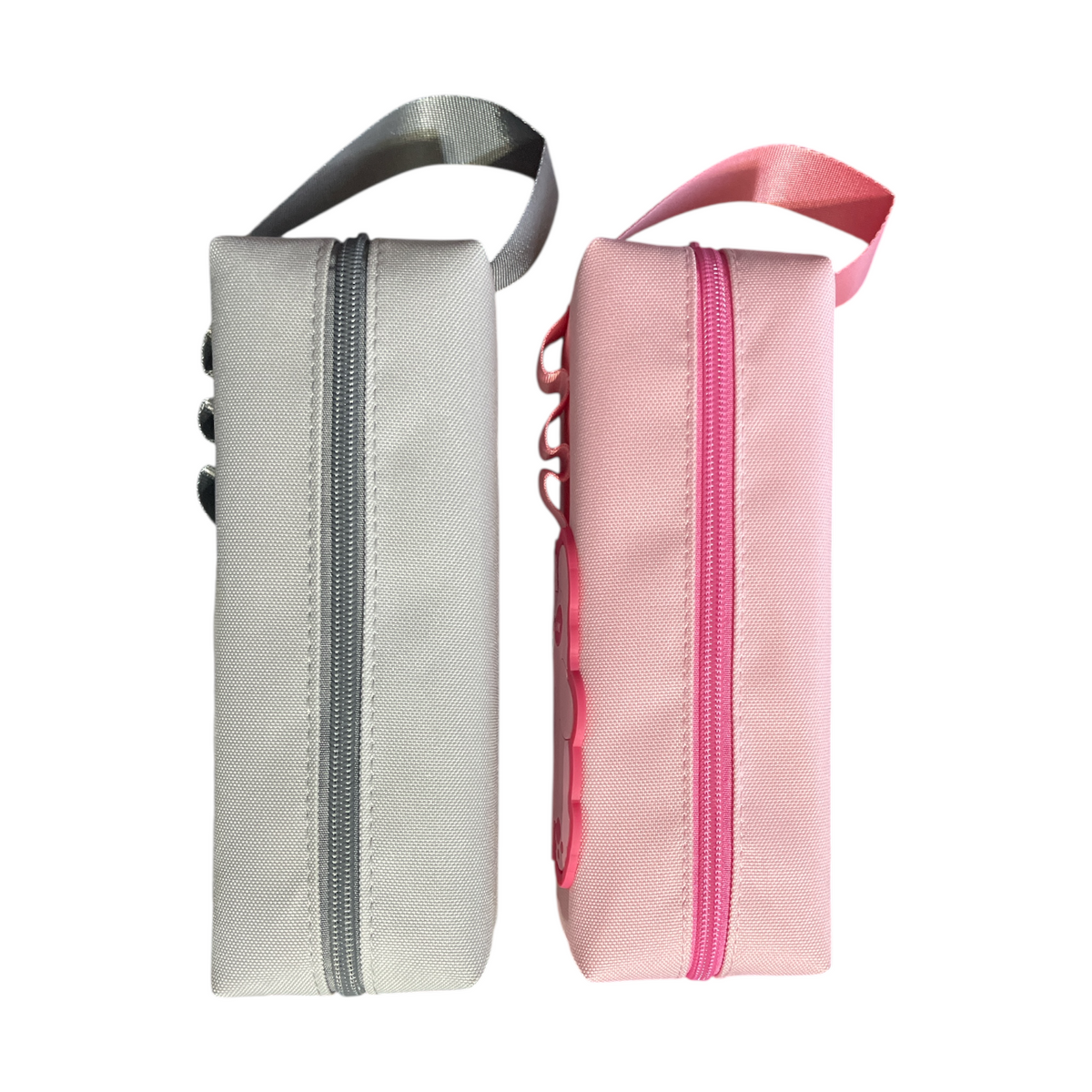 Bear Printed Plastic Pencil case With Pen holder With Metal zipper
